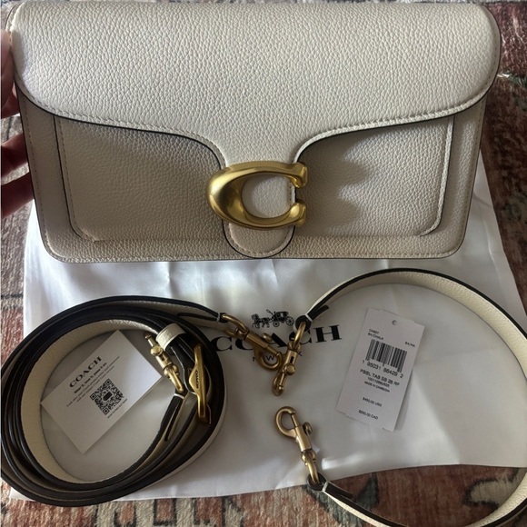 Coach Ivory Leather Crossbody Bag with Gold Accentš¤š¤ - Picture 5 of 10